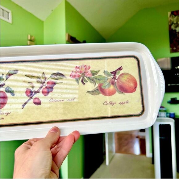 Vintage Farmhouse Exotic Fruit Nature Cute Melamine Platter Kitchen Display - Picture 3 of 5
